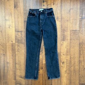 Abercrombie & Fitch The 90s straight Ultra High Rise Black Jeans size 24 00